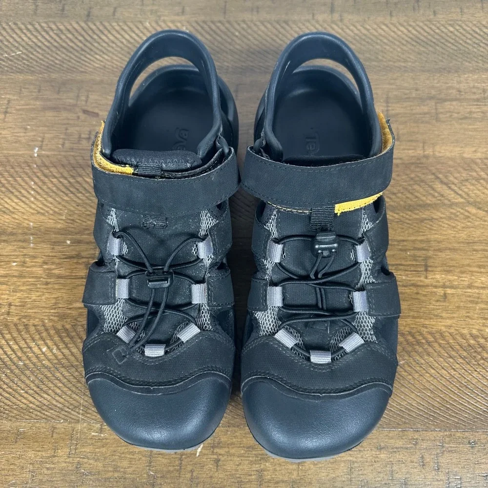 Teva Sandals Mens 8 Black Flintwood Waterproof Hiking Outdoor Water Sport Shoes